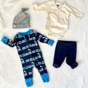 Monica + Andy Organic Newborn Starter Wardrobe Bundle 4pc – EUC